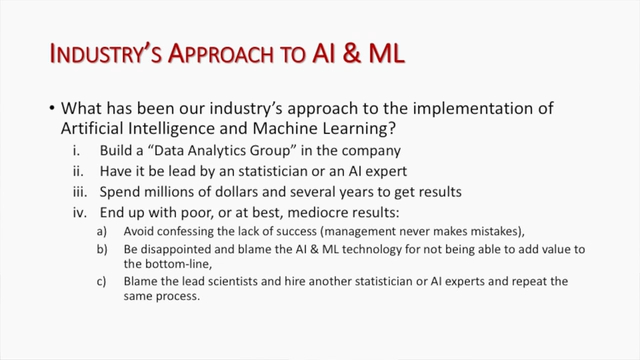 Artificial Intelligence and Machine Learning: Academia vs Industry