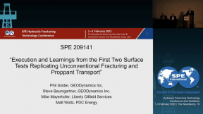 Execution and Learnings from the First Two Surface Tests Replicating Unconventional Fracturing and Proppant Transport