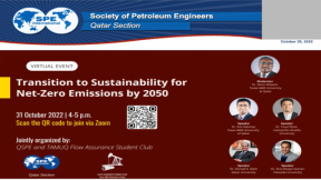 SPE Qatar Section | Transition to Sustainability For Net-Zero Emissions By 2050